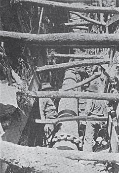 A DEEP CUT ON THE PIPE LINE TRENCH.