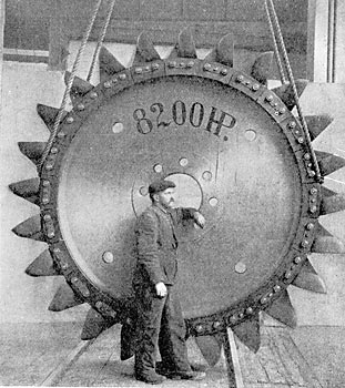 FIG. 7.-IMPULSE WHEEL EMPLOYED AT NECAXA.