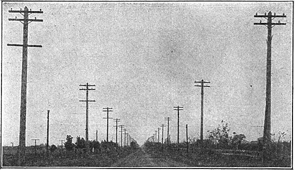 FIG. 7�10,000-VOLT LINE FROM FOLSOM POWER-HOUSE (OLD CONSTRUCTION)