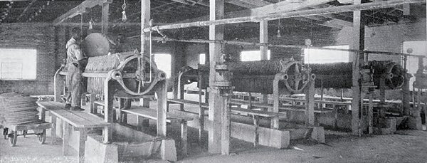 In Both the Wet and Dry Processes, Slip Is Pumped Into Filter Presses . From This Stage Onward the Methods Employed in the Wet and Dry Processes Differ Widely.