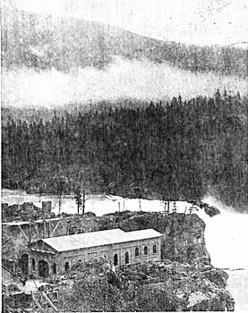 FIGURE 1. - LOWER BONNINGTON FALLS AND POWER HOUSE.