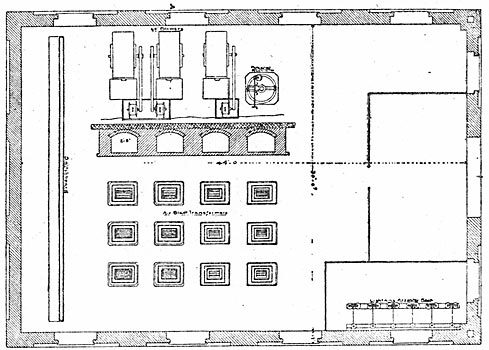 FIGURE 16. - FLOOR PLAN OF SUB-STATION AT ROSSLAND.