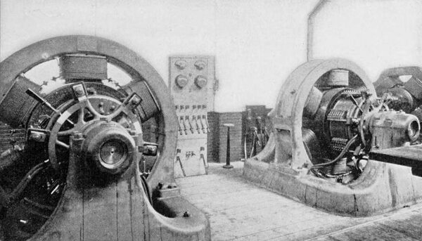 THE  ROTARY  CONVERTERS  IN  THE  DYNAMO  ROOM  OF  THE  BUFFALO  POWER  HOUSE.
