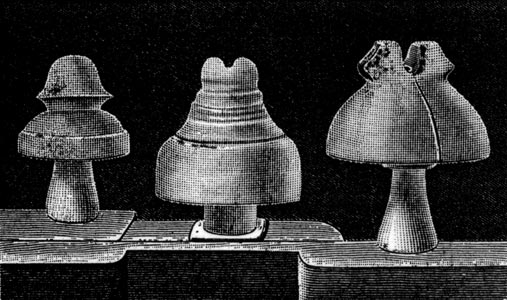 FIG. 2. � INSULATORS TRIED WITH HIGH TENSION AT AMES, COLORADO.