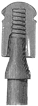 FIG. 36. � WOOD PIN AND GLASS INSULATOR.