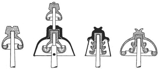 FIGS. 2, 3, 4 AND 5. EXPERIMENTS WITH HIGH TENSION CURRENTS.