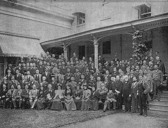 THE CONVENTION OF THE NATIONAL ELECTRIC LIGHT ASSOCIATION AT/ NIAGARA FALLS, N. Y., JUNE 8, 9, AND 10, 1897. � SOME OF THE DELEGATES AND VISITORS.