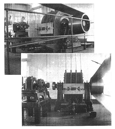 FIG. 1. POWER TRANSMISSION FROM LOWELL TO GRAND RAPIDS, MICH. � TWO VIEWS OF THE 200 KILOWATT GENERATOR AT LOWELL.