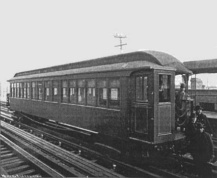 ELECTRICAL EQUIPMENT OF THE SOUTH SIDE ELEVATED RAILROAD. � CAR FITTED WITH THE SPRAGUE MULTIPLE-UNIT SYSTEM.