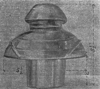 FIG. 17. HIGH-VOLTAGE POWER TRANSMISSION � INSULATOR USED BY COLORADO ELECTRIC POWER COMPANY FOR 20,000 VOLTS.
