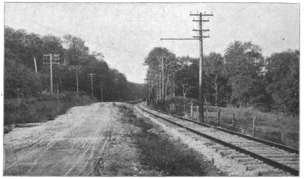 FIG. 1. CHICAGO-JOLIET ELECTRIC RAILWAY. � VIEW NEAR WILLOW SPRINGS.