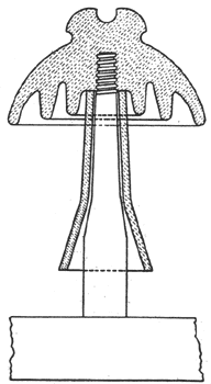 Fig. 7. Insulator with Glass Sleeve./50,000-VOLT TRANSMISSION � POLE-LINE DETAILS.