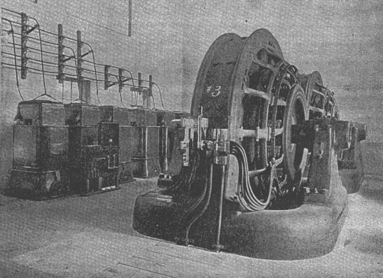 FIG. 1. CENTRAL-STATION CURRENT USED FOR ELEVATED-RAILWAY OPERATION. � TRANSFORMERS AND ROTARY CONVERTERS AT LAKE STREET SUB-STATION.