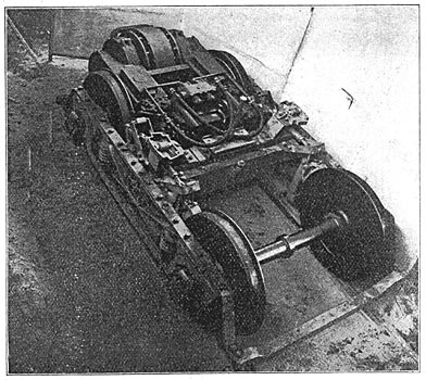 FIG. 8. View with Motor in teh Rear/FIRST EXPERIMENTAL MOTOR OF ARNOLD SINGLE-PHASE SYSTEM.