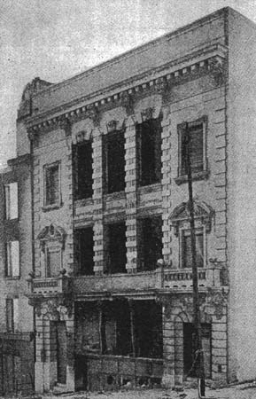 Old South Office, Jessie Street, Destroyed by Earthquake and afterward Burned./RUINED TELEPHONE EXCHANGE IN SAN FRANCISCO.