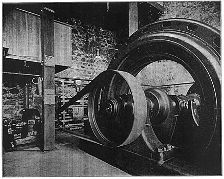 FIG. 1. � DIRECT-DRIVEN REVOLVING-FIELD ALTERNATOR, EXCITER AND SWITCHBOARD.