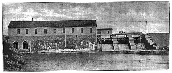 FIG. 2. � POWER STATION AND DAM AT ALLEGAN.
