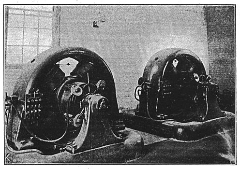 FIG. 12. � ROTARY CONVERTERS IN SUB-STATION.
