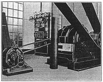 FIG. 4. � ELECTRIC GENERATING OUTFIT IN MILL NO. 1.