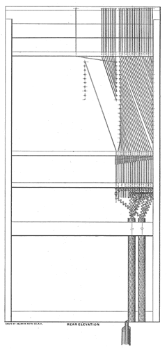 FIG. 4. � SECTIONAL VIEW OF ARRANGEMENT OF LIGHTNING ARRESTERS AND WIRES.