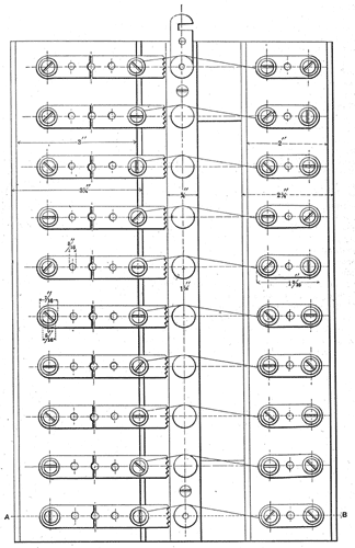 FIG. 5. � GROUP OF LIGHTNING ARRESTERS, AS ARRANGED IN THE  AMERICAN TELEPHONE  AND TELEGRAPH COMPANY