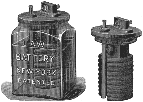 FIGS. 1 AND 2. � THE NEW LAW BATTERY.