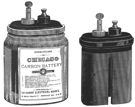FIGS. 1 AND 2. � THE "CHICAGO" CARBON BATTERY.